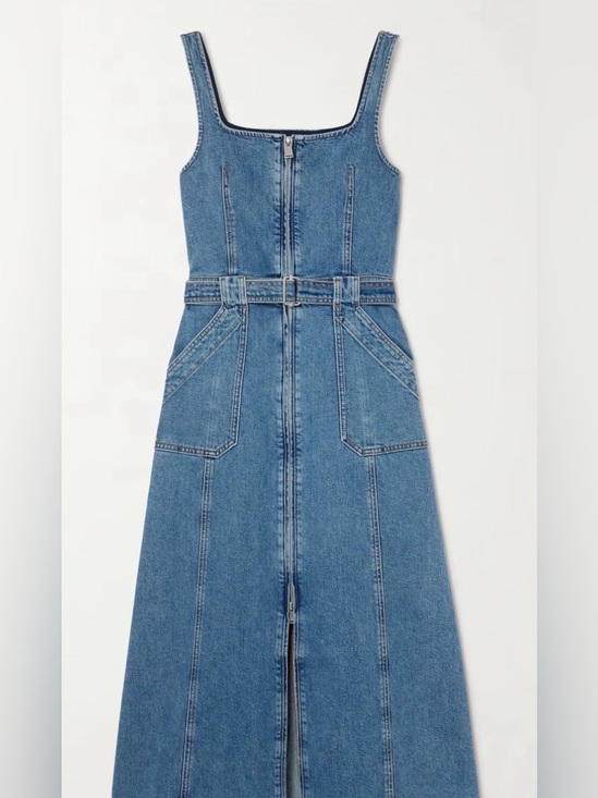 Simkhai Dresses & Skirts - Denim Zip-Front Women’s Jeans Overall Dress in Blue.